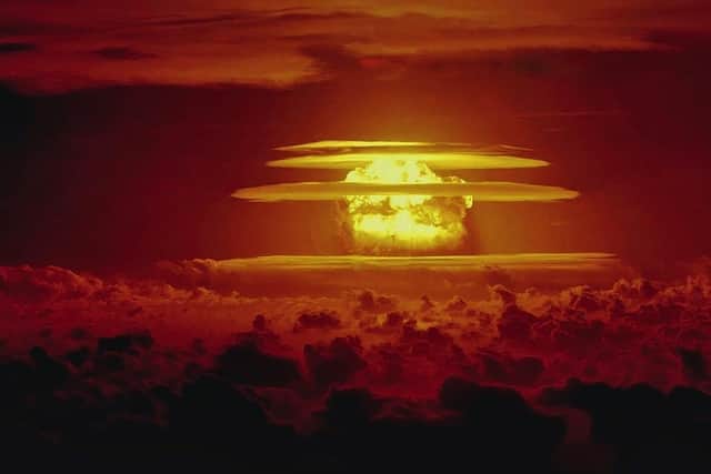 US govt image: The Castle Bravo nuclear test, the biggest bomb the USA ever detonated. Scientists have now harnessed the same fusion process on a microscopic scale in a lab