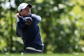 Northern Ireland's Rory McIlroy plays his shot from the fourth tee during the first round of the US PGA Championship