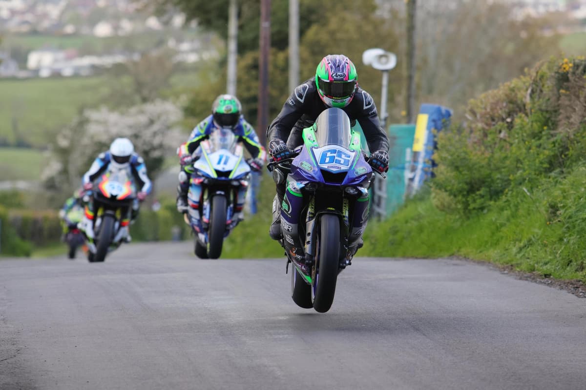 The Northern Ireland rider came off on the opening lap on his MD Racing Triumph
