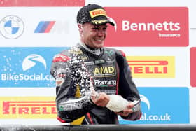 Donegal's Richard Kerr won the National Superstock 1000 title in 2023 with the AMD Motorsport Honda Team