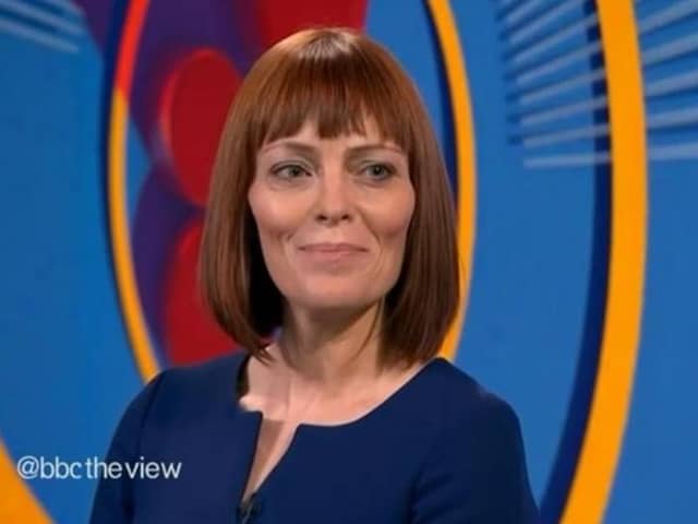 Nichola Mallon on the BBC's The View in early 2023; she has said her outfit Logistics UK is 'cautiously optimistic' about the Windsor Framework