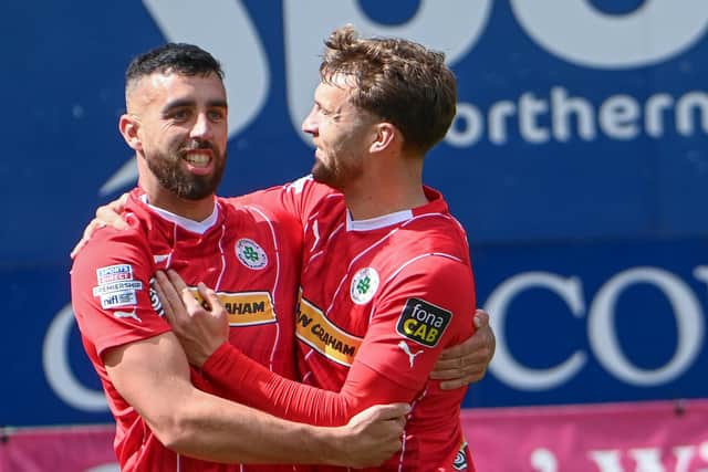 Joe Gormley and Ben Wilson netted the goals as Cliftonville inflicted a heavy defeat on Coleraine last night