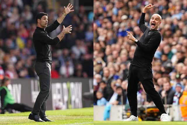 Arsenal manager Mikel Arteta (left) and Manchester City manager Pep Guardiola will come up against each other in a huge FA Cup fourth round clash on Friday at the Etihad Stadium.