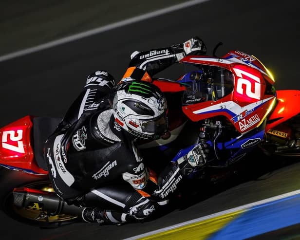 Michael Dunlop on the TRT27 Racing Honda at the Le Mans 24-Hours race in France