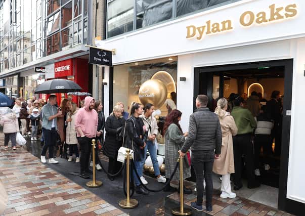 The grand unveiling of the new Dylan Oaks flagship store in Belfast city's iconic Castle Lane.