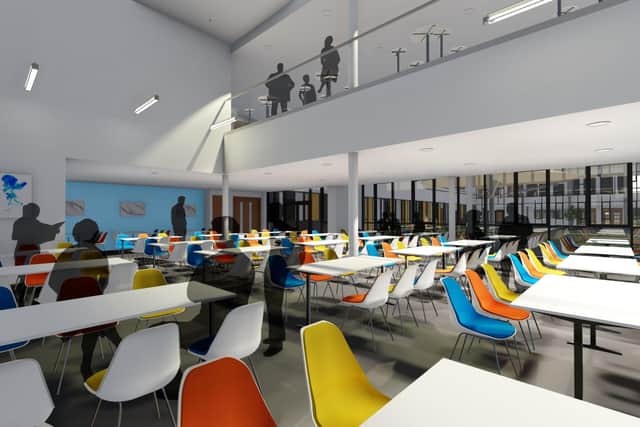 Sinn Fein wants the language built inside school buildings as well as outside. Image: Strategic Investment Board