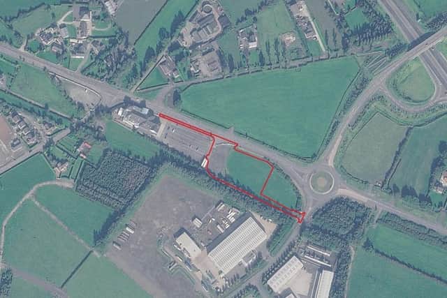 If approved, the charging hub will be built on agricultural land off Creagh Roundabout, Toomebridge, with 25 EV charging units and associated electrical equipment. Photo: Mid Ulster planning portal