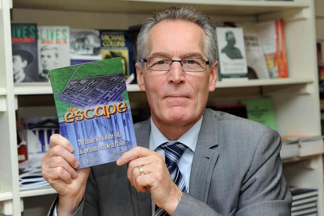 Sinn Fein MLA Gerry Kelly at a signing session for his book 'The Escape' written about the 1983 IRA prison break from the Maze Pic: Colm Lenaghan/Pacemaker