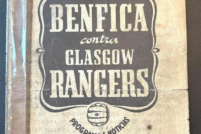 The 1948 programme between Benfica and Rangers
