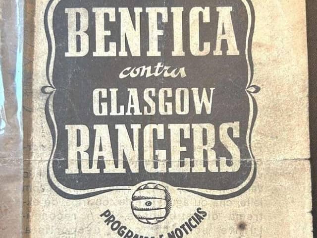 The 1948 programme between Benfica and Rangers