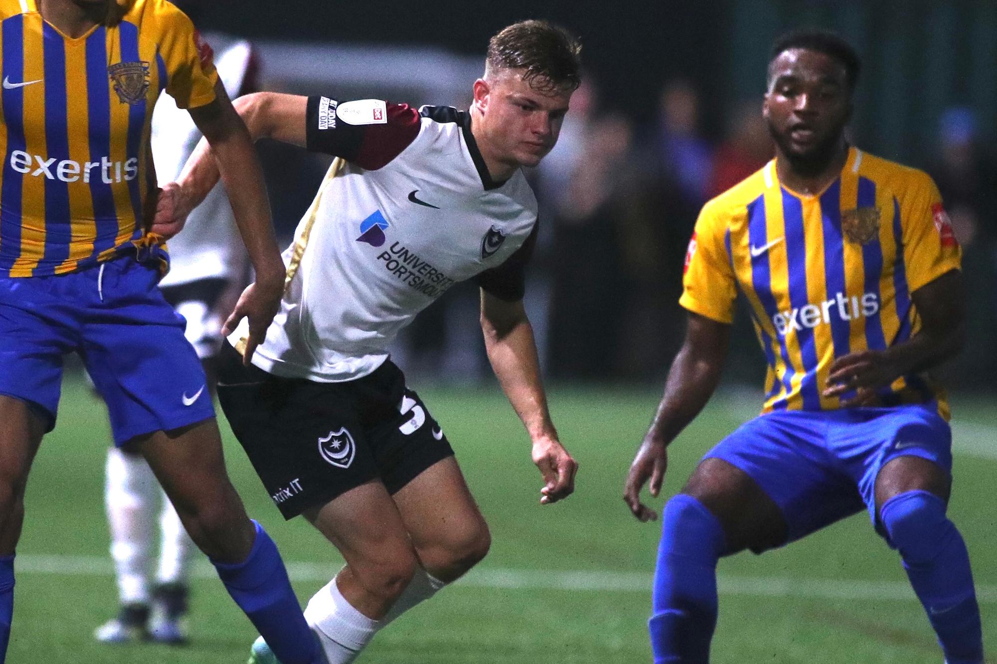 Dan Gifford in action for Pompey . Picture Stuart Martin