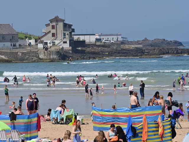 Red Flag warnings against bathing have been issued at Portrush due to dangerous algae. Pic Colm Lenaghan/  Pacemaker