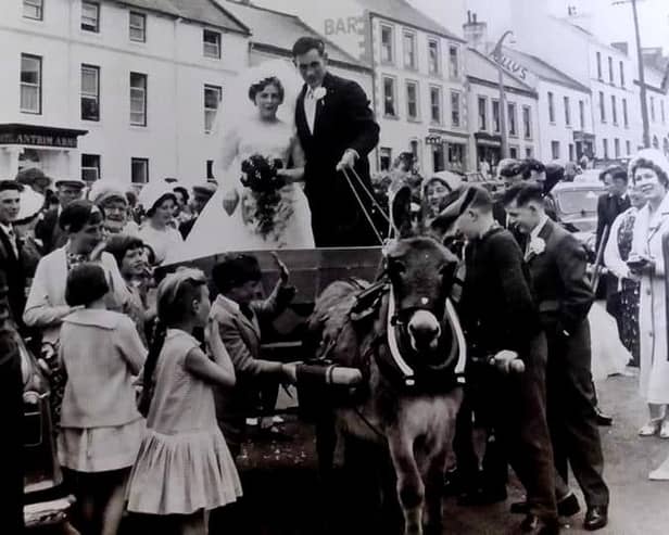 An American TV crew were filming in Ballycastle the day James and Margaret Kirkpatrick got married