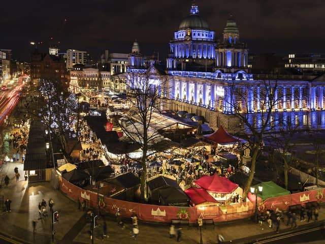 Marks & Spencer has written to Antrim and Newtownabbey Borough Council to request that it be allowed to open for a full day on Christmas Eve - which this year falls on a Sunday. Pictured is Belfast Christmas Market. Photo: Bernie Brown.
