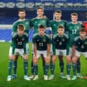 Northern Ireland under 21s' starting line-up against England at Goodison Park in Liverpool for the Euro 2025 qualifying campaign. (Photo by Peter Byrne/PA Wire)