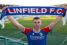 Ethan McGee has joined Linfield on a two-and-a-half year deal from Dungannon Swifts. PIC: Linfield FC