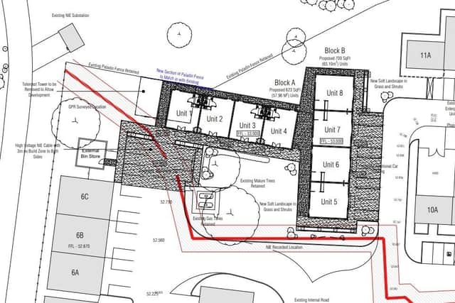 Eight business incubator units, for light industrial purposes, are going to be erected on lands close to 3c Bluestone Business Park, Moyraverty West Road, Craigavon. Credit Planning Portal