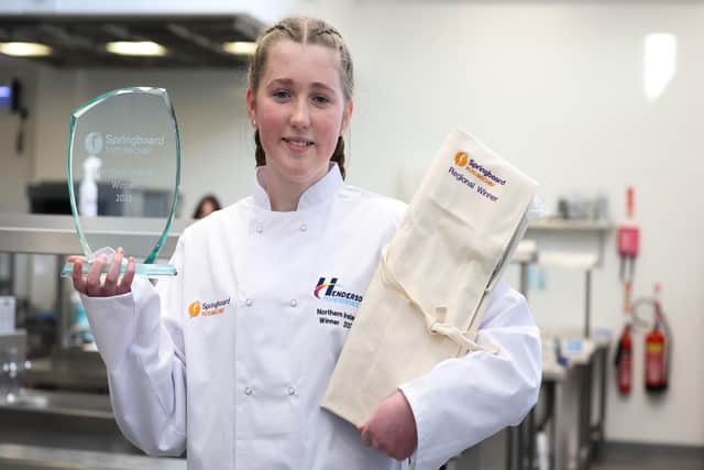Kristen Nugent who attends St. Ciaran’s College, Ballygawley has won this year’s FutureChef Northern Ireland final, and will now go to London to represent Northern Ireland at the UK-wide final in March