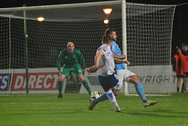 A great angle of Chris McKee's winning goal for Linfield against Ballymena United on Friday evening