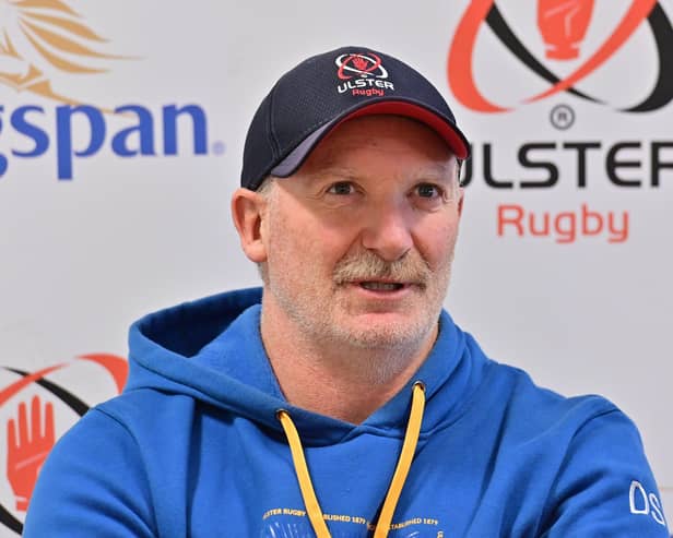 Ulster coach Dan Soper during a press conference ahead of Saturday’s United Rugby Championship fixture against Edinburgh at Kingspan Stadium. (Photo by Colm Lenaghan/Pacemaker)