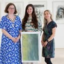 The Mayor of Ards and North Down, Councillor Jennifer Gilmour with Artist Lauren Ciara McCullough and Ards and North Down Borough Council’s Arts and Heritage Manager, Emily Crawford at the launch of the Creative Peninsula 2023 programme