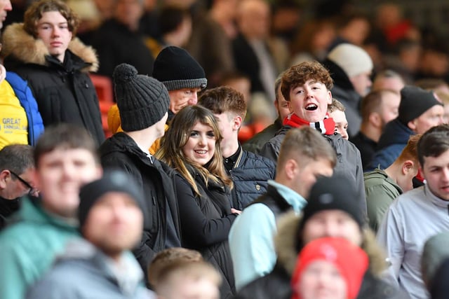 Sunderland fans watch their team in action against Charlton Athletic.