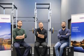 Belfast-based private equity firm Cordovan Capital Management has announced a significant equity investment into BLK BOX Fitness Limited.  Pictured are Ben Stocks, managing director, BLK BOX, Daniel Anderson, partner, Cordovan Capital Management and Greg Bradley, founder and sales director of BLK BOX