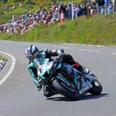Michael Dunlop on the Hawk Racing Honda at the Isle of Man TT.