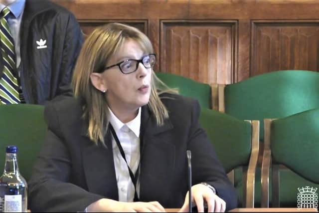 Alyson Kilpatrick giving evidence at the NI Affairs Committee, 11-01-23