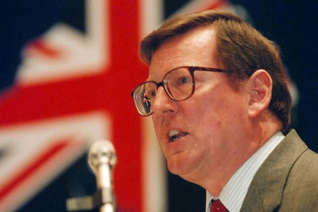 David Trimble seemed to carry "a resentful complex" towards the Republic of Ireland, according to newly declassified Irish state papers
