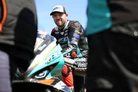 FHO Racing BMW rider Peter Hickman on the grid at the 2023 North West 200. Hickman will still compete at the event in May on his own PHR Performance machines