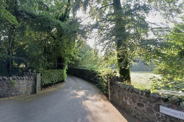 The Dog Meadow is located within the demesne of Newforge House, Magheralin. Credit: Google