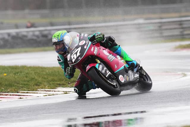 Korie McGreevy (McAdoo Kawsaki) dominated for victory in the Supertwin race at Bishopscourt