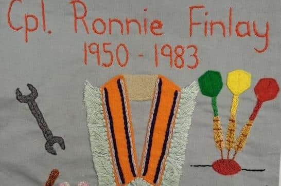 A patch designed in memory of Ronnie has been included on a memorial quilt created by the South East Fermanagh Foundation.