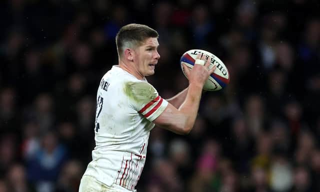 Owen Farrell, who will be available for the start of England's Six Nations against Scotland on February 4 after receiving a four-match ban for a dangerous tackle. (Photo by David Rogers/Getty Images)