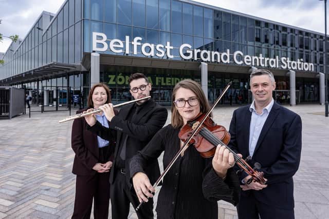 The first live Ulster Orchestra performance at Belfast Grand Central Station as part of Translink’s 'Summer at Saltwater' events programme