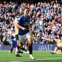 Rangers' James Penrice celebrates finding the net against St Mirren. (Photo by Steve Welsh/PA Wire)