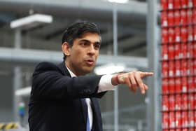 Prime Minister Rishi Sunak during a visit to Coca-Cola HBC in Lisburn earlier this week to sell the Windsor Framework deal secured with the European Union