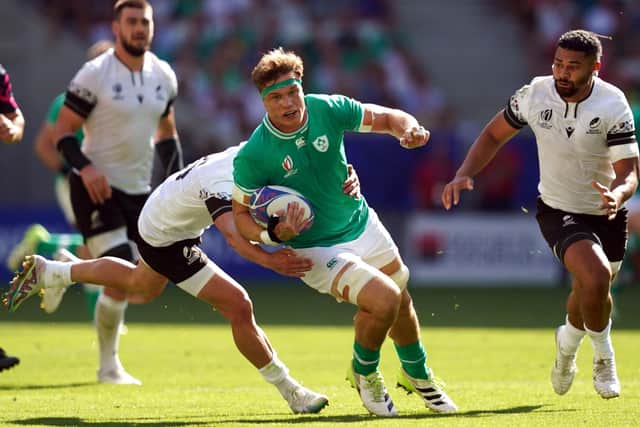 Ireland's Josh van der Flier during the weekend World Cup win at the Stade de Bordeaux. (Photo by David Davies/PA Wire)