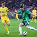 Jordan Thompson in action for Northern Ireland. (Photo by Vasile Mihai-Antonio/Getty Images)