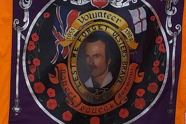 Robert 'Squeak' Seymour banner - East Belfast ACT Initiative Facebook