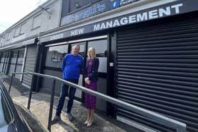 Owned by Joanne and Stephen, Mowgli's based at the shops area in the Mourneview, Grey and Hospital Estate, is already serving quality fish, chips and more to the local community. Pictured is Carla with Stephen