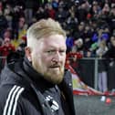 Niall Currie last season during his second spell as manager of hometown club Portadown. (Photo by David Maginnis/Pacemaker Press)