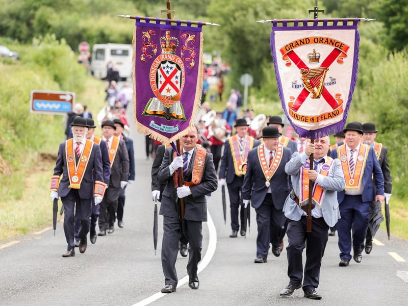 The parade starts with Co. Donegal district lodges taking the lead