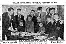 A photograph of the Hutchinson family which appeared in the News Letter ahead of the family emigrating to Australia in December 1959. Picture: Darryl Armitage/News Letter archives