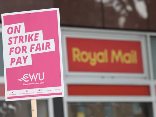 Communication Workers Union (CWU) on a picket line