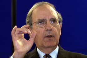 Former Senator George Mitchell at a press conference in Belfast before leaving to meet the various political parties in Northern Ireland, with the aim of trying to resolve the decommissioning row and the formation of a Northern Ireland Executive. Irish civil servants compiled a list of "major leaks" they claimed originated from the Northern Ireland Office and Special Branch officers in the region. Photo: Paul Faith/PA Wire