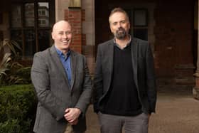 Belfast-based techbio company has raised over £1.4m in grant funding to develop new drug products using its proprietary AI-driven drug discovery platform. Pictured are AMPLY Discovery co-founders Dr Ben Thomas and Dermot Tierney