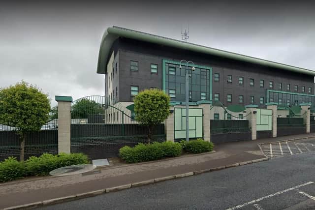 The driver was hijacked on Saturday night and forced to leave his car outside Omagh PSNI station. Pic: Google Images