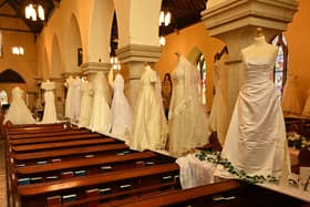 The Festival of Wedding Dresses in Dromore Cathedral, Co Down. Photo: Arthur Allison/Pacemaker Press.
